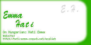 emma hati business card